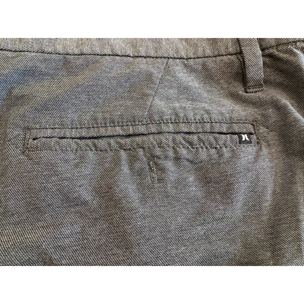 Hurley Men's Shorts Size 36 Gray Chino Flat Front Button Closure Flap Pockets - Picture 7 of 12